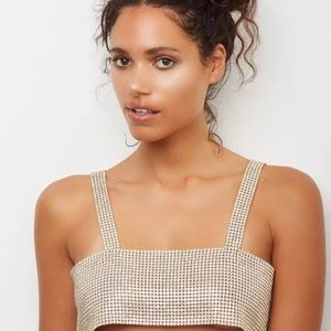 $231 Frasier Sterling Wild Heart Cropped Tank